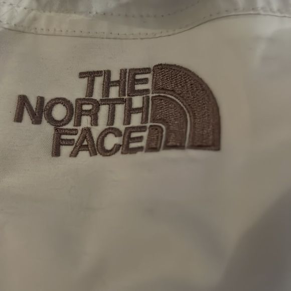 The North Face White Winter Jacket Hyvent 550 Coat STAINS - Picture 2 of 7